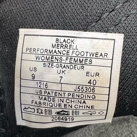 Merrell black gray ankle strap hook and loop outdoor active river sandals 9 - Picture 7 of 8